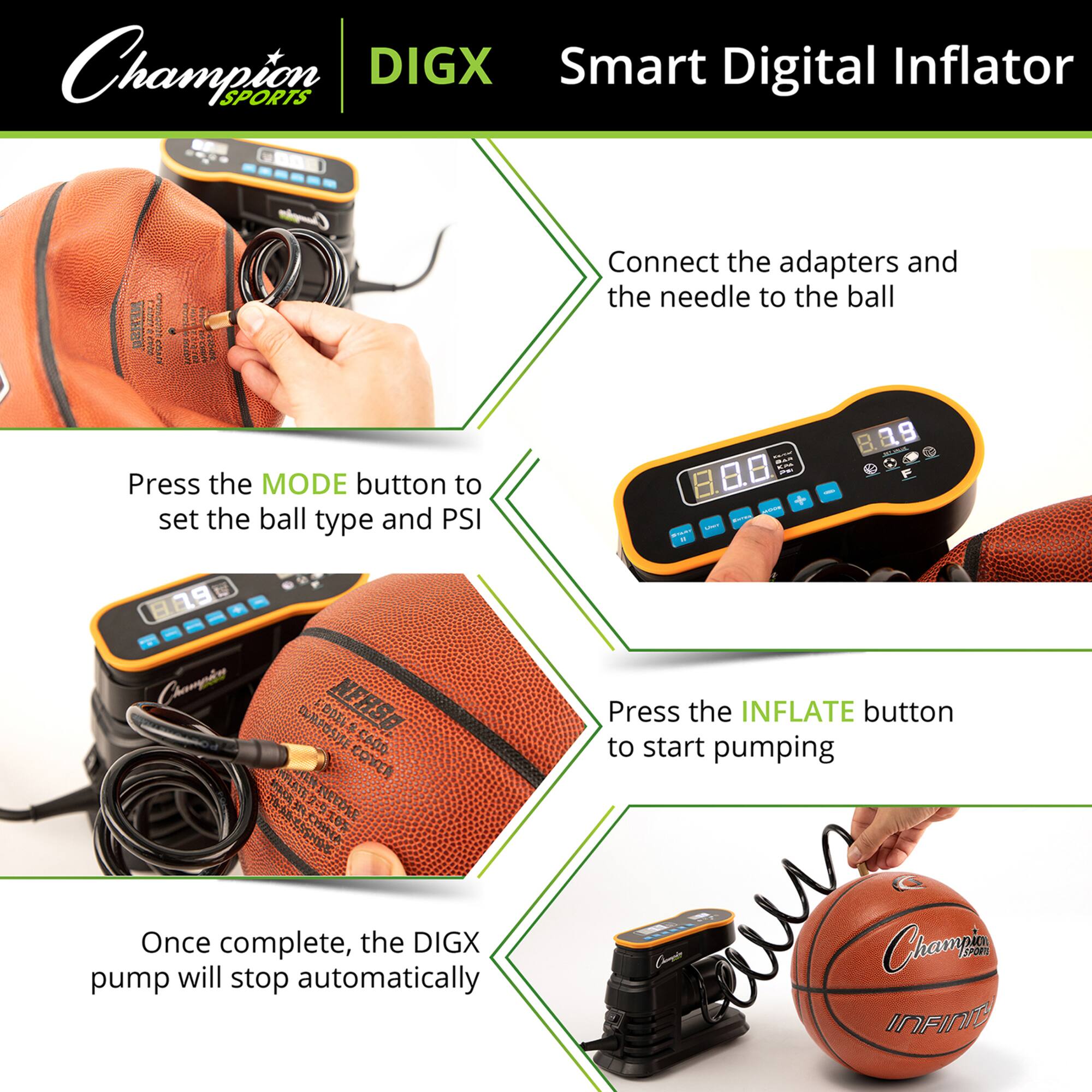 Champion Sports Smart Digital Inflator